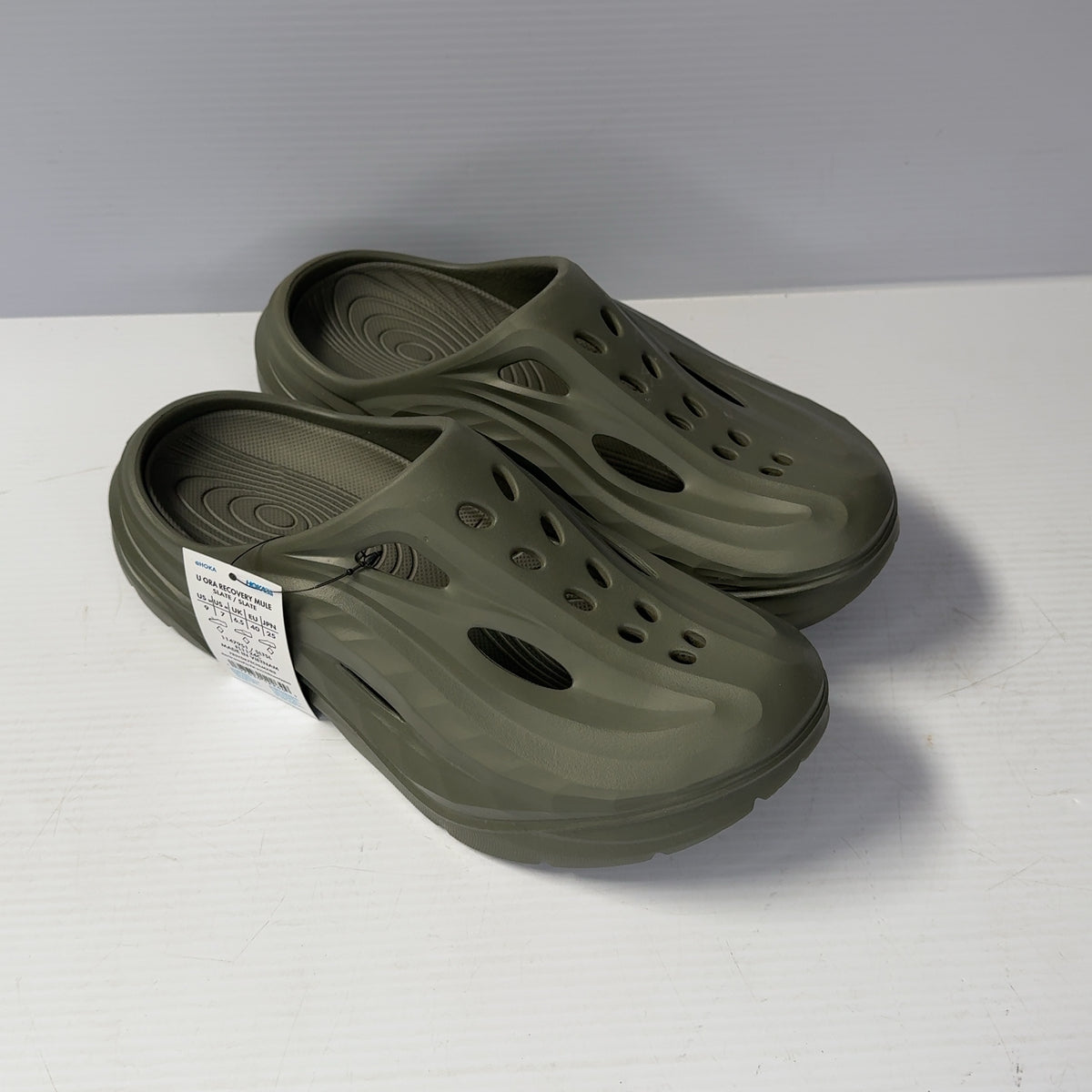 NEW! Hoka Ora Recovery Mule Slate Green Mens 7 Womens 9 Slip On