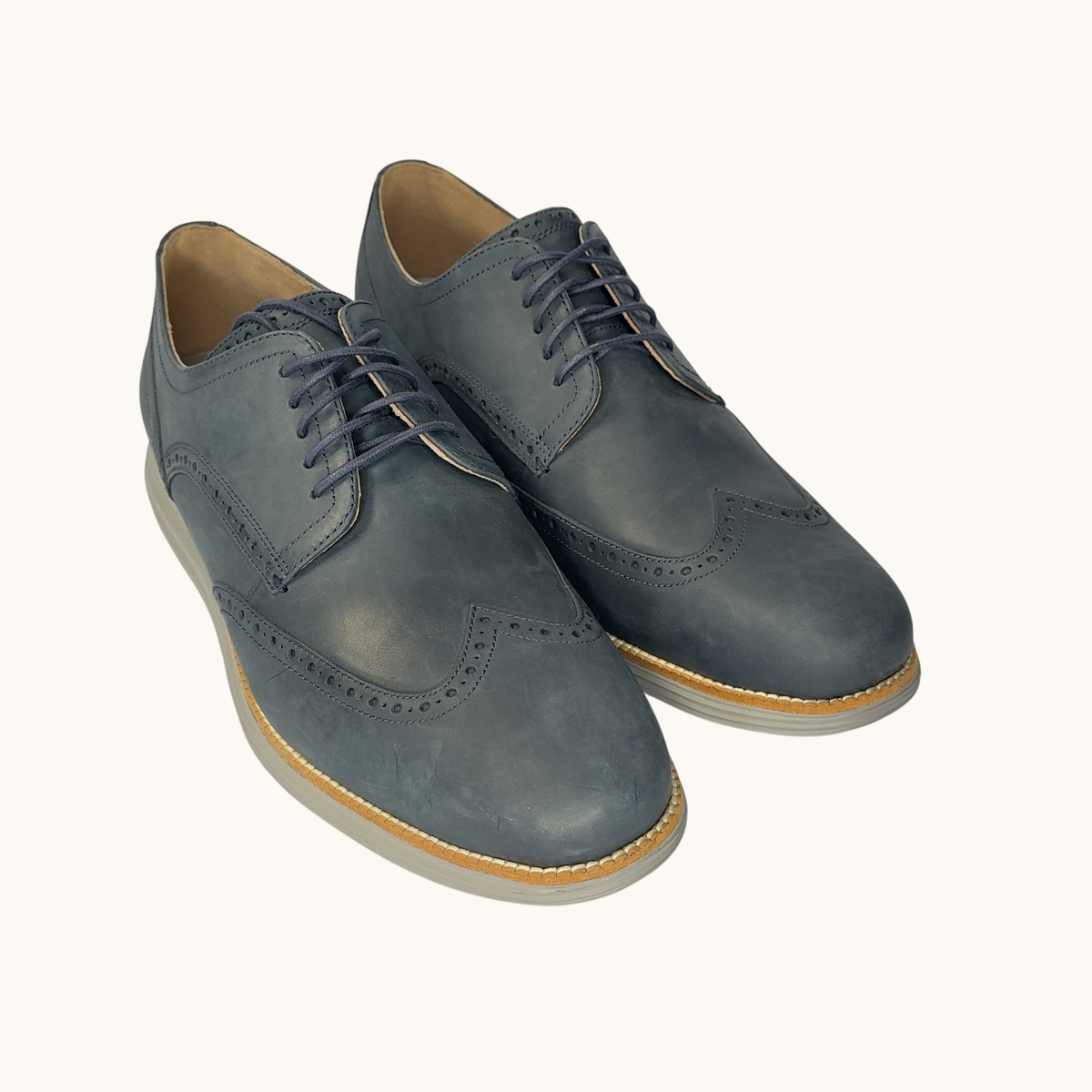 Cole Haan OriginalGrand Wingtip Oxford Navy Leather Mens 14W