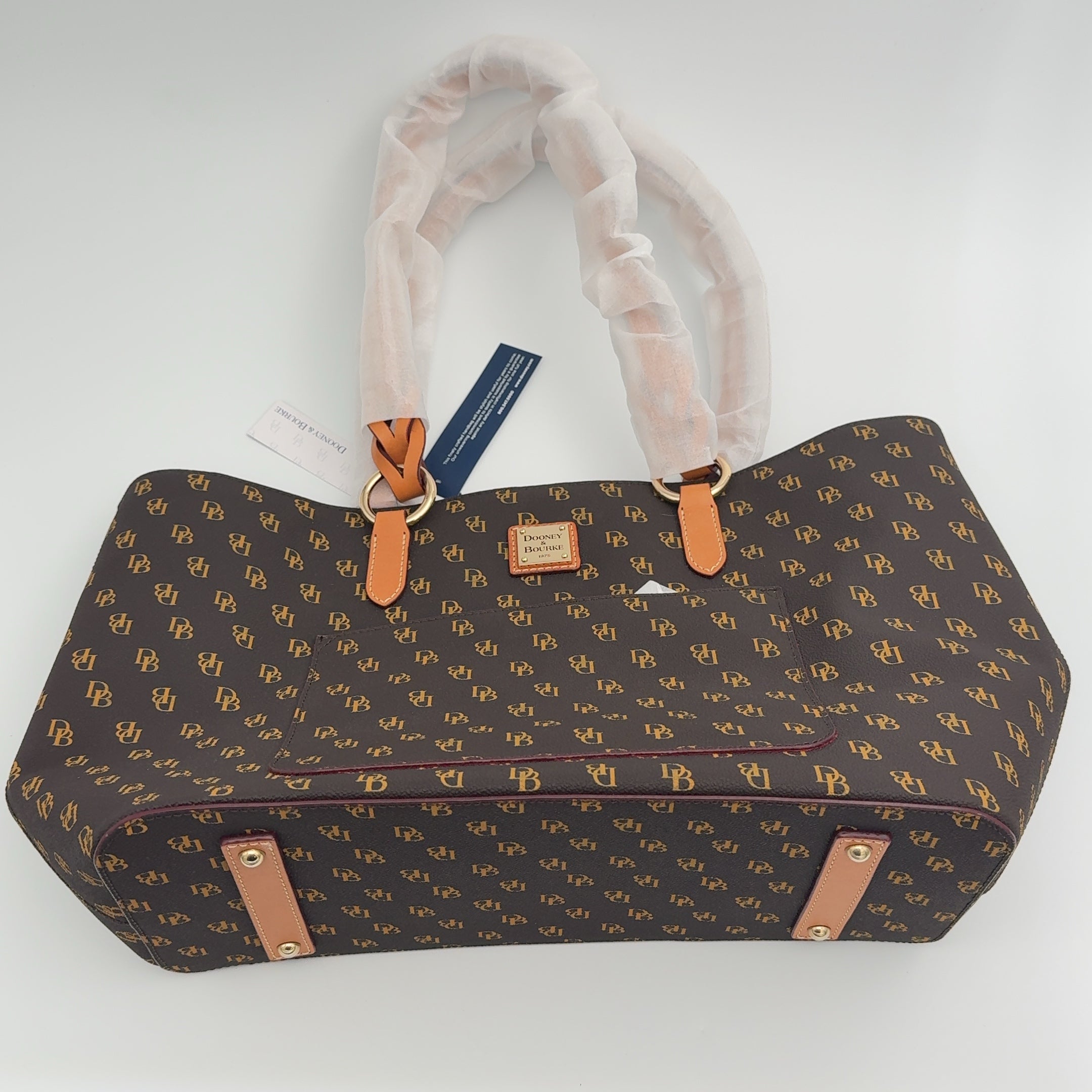 Dooney & Bourke Brown Monogram Leather Tammy Tote NWT!