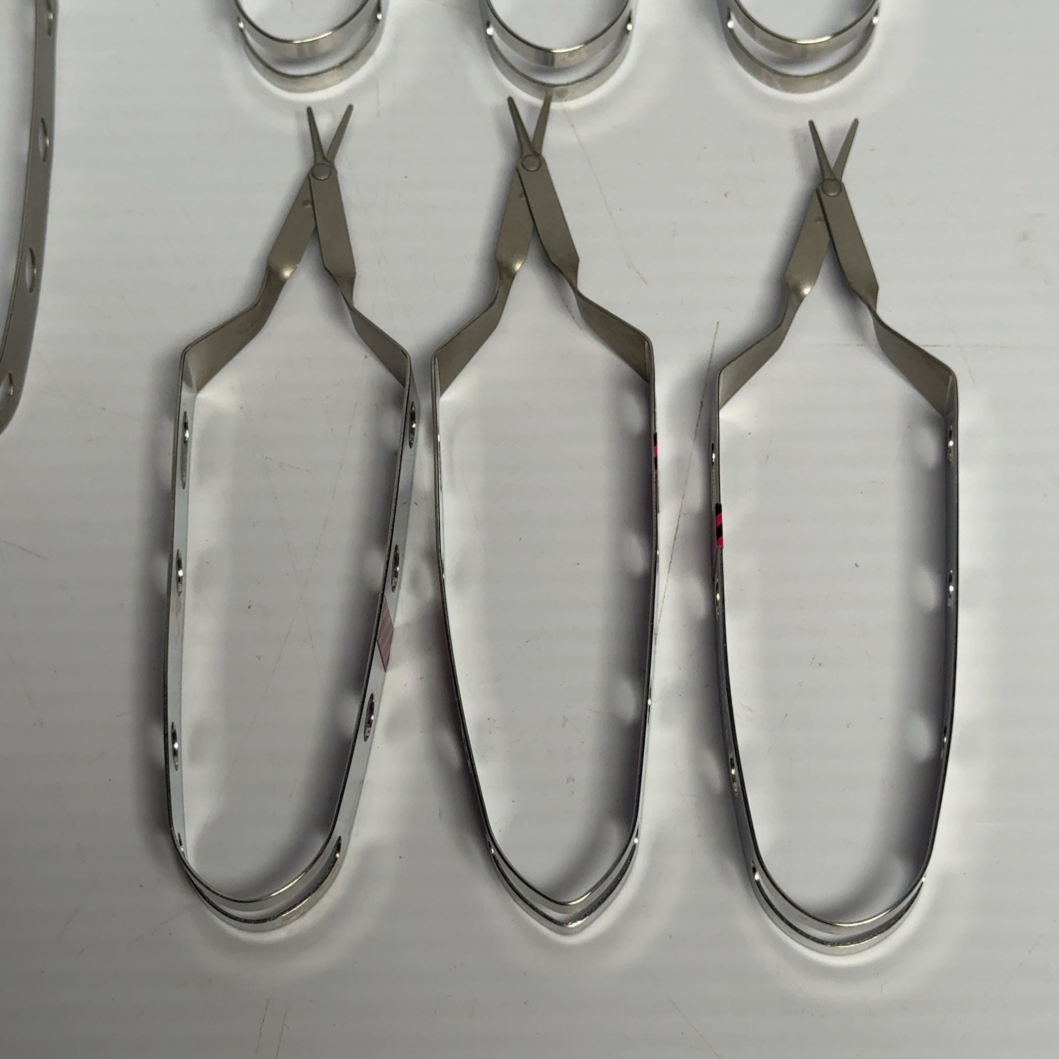 Lot of 6 Surgical Micro Spring Action Scissor Straight, Curved, Sharp Blade