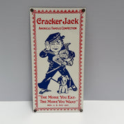 Vintage Cracker Jack Enamel Porcelain Metal Sign 12" X 6" USA Made