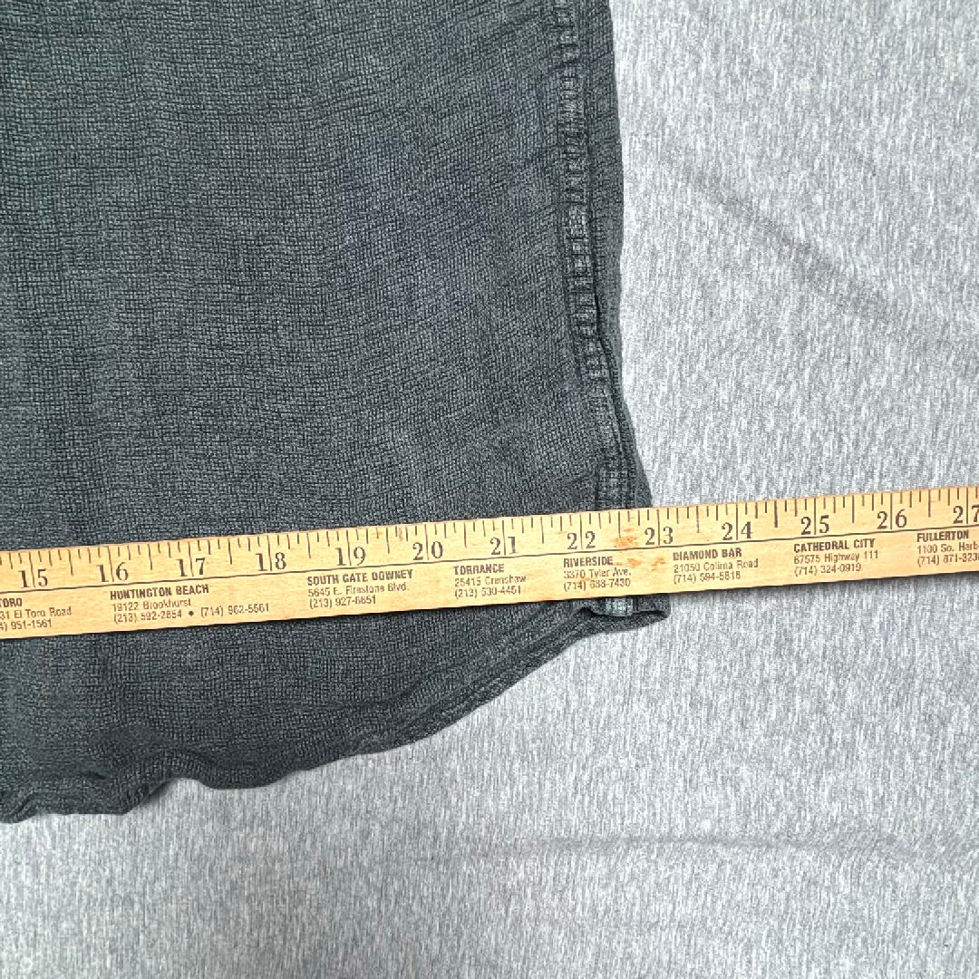 Faherty Mens 100% Linen Short Sleeve Button Down Shirt Charcoal Grey XXL