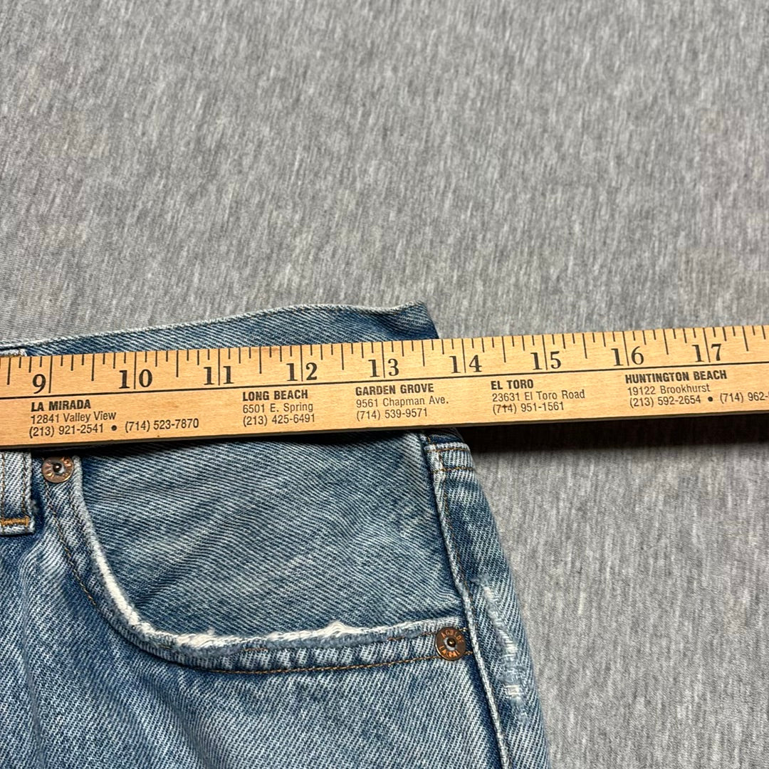 AGOLDE 90's Jean High Rise Straight Leg Crop Denim Raw Hem A069-1371