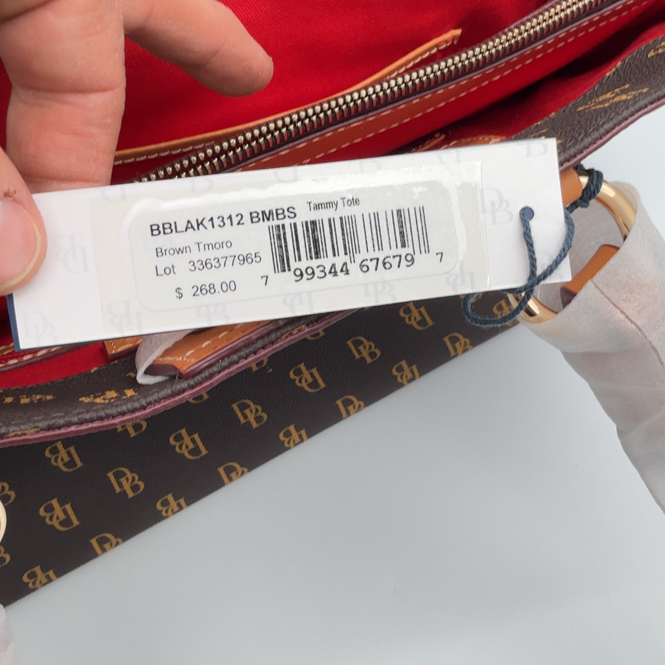 Dooney & Bourke Brown Monogram Leather Tammy Tote NWT!