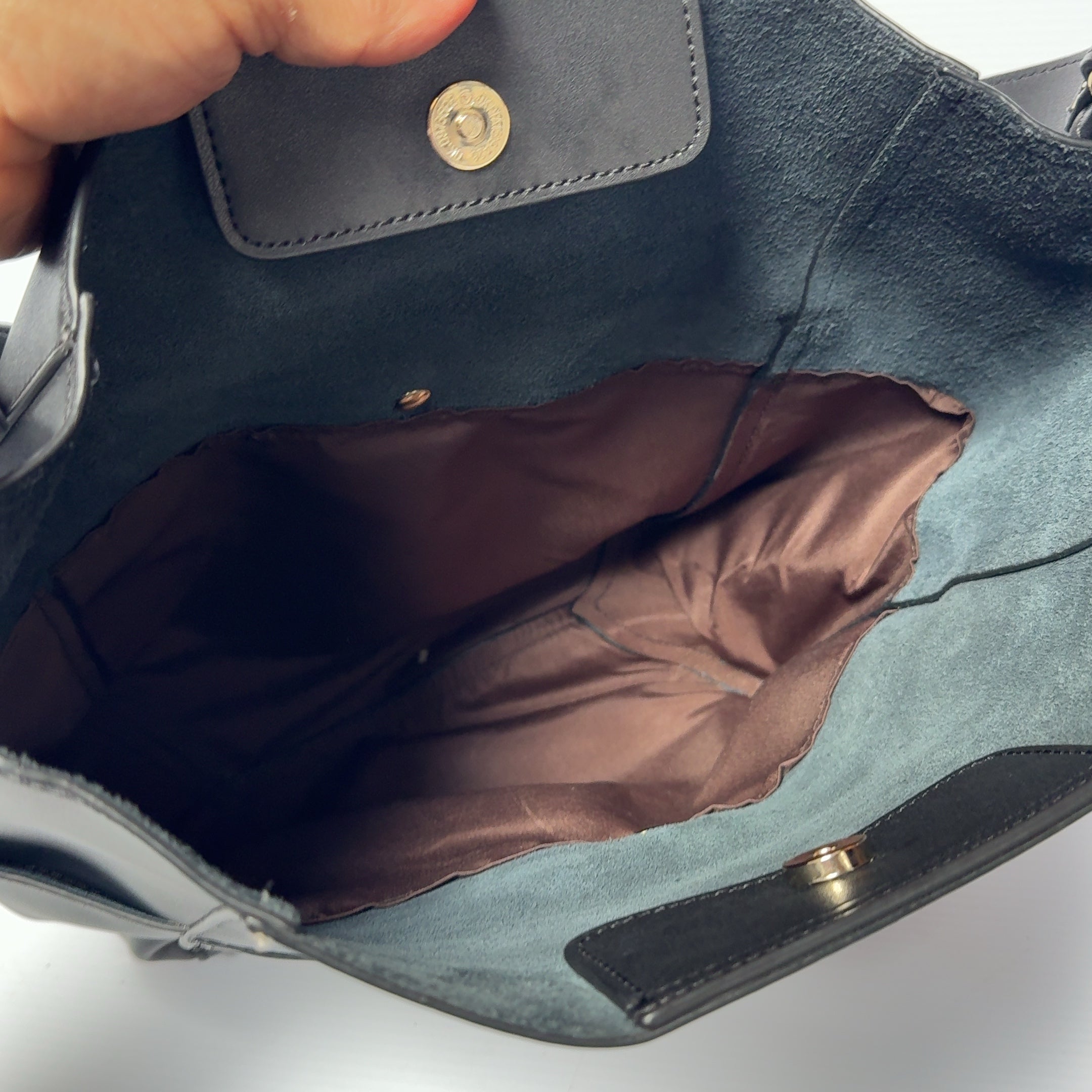 Bostanten Lotty Genuine Leather Bucket Bag in Black