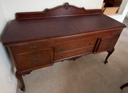 Antique The Luce Furniture Company Queen Anne-Style Sideboard Buffet