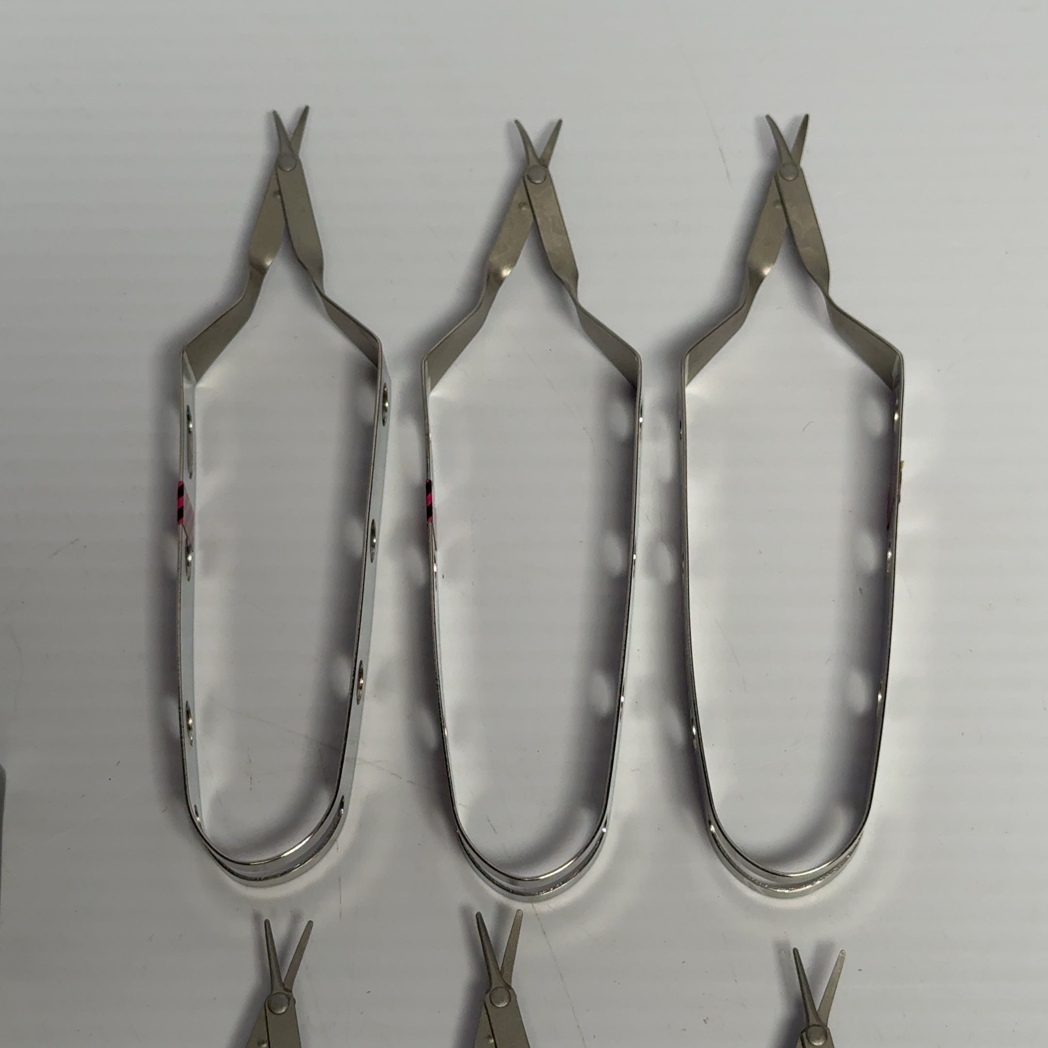Lot of 6 Surgical Micro Spring Action Scissor Straight, Curved, Sharp Blade