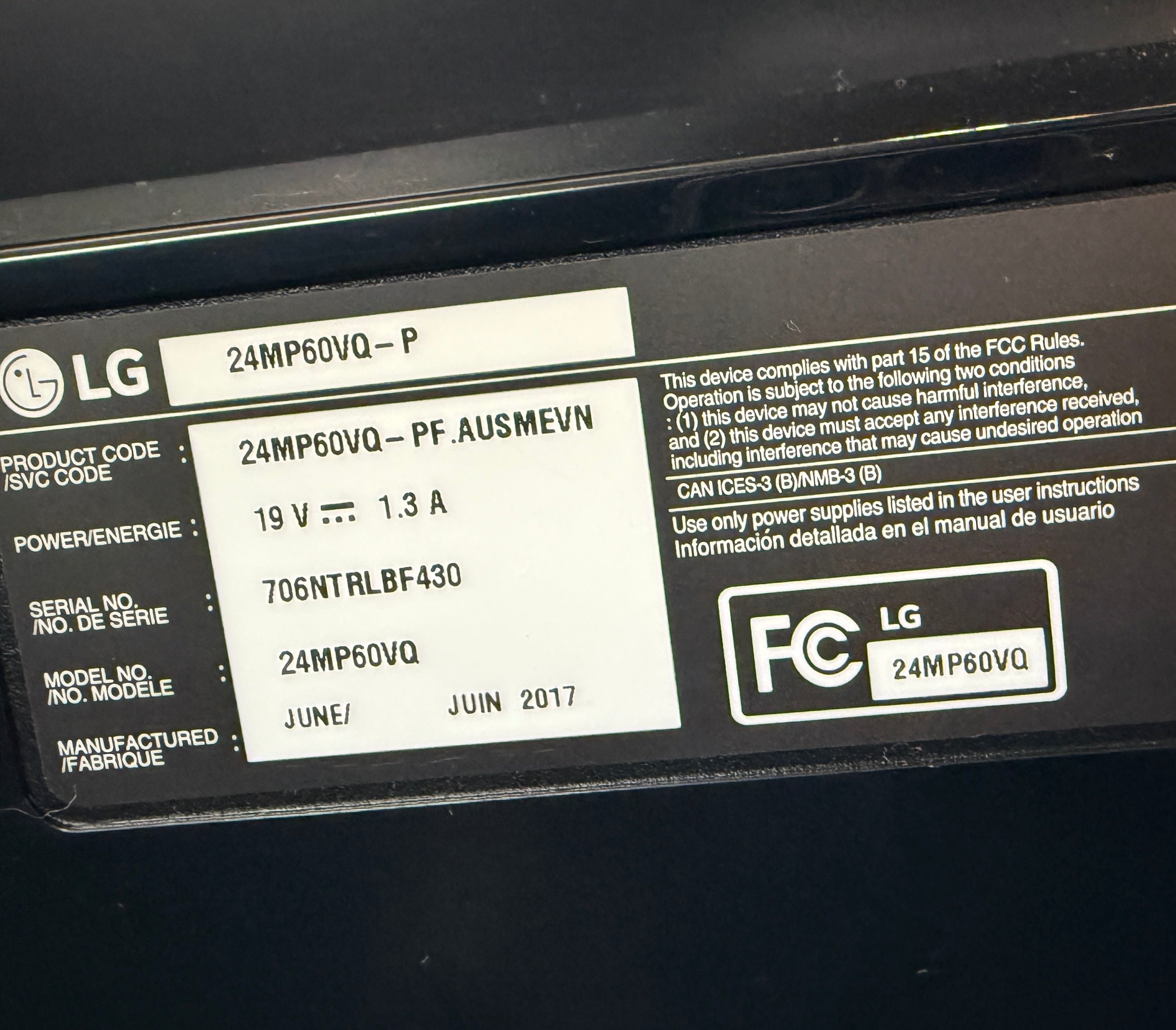 LG 24" Class Full HD IPS LED Computer Monitor HDMI Display