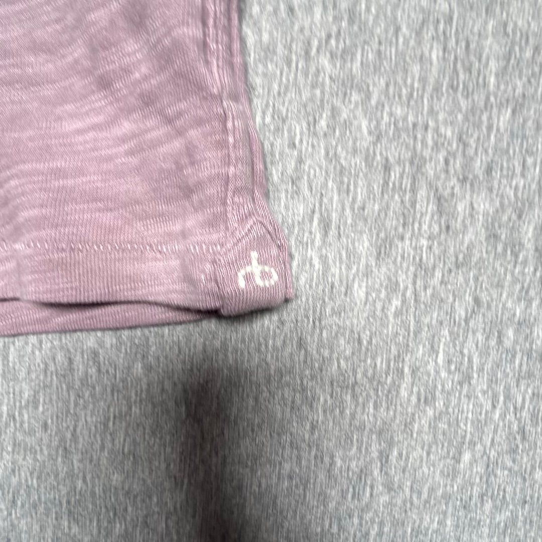 Rag & Bone Slub Cotton Short Sleeve Tee Mauve Lavender XL