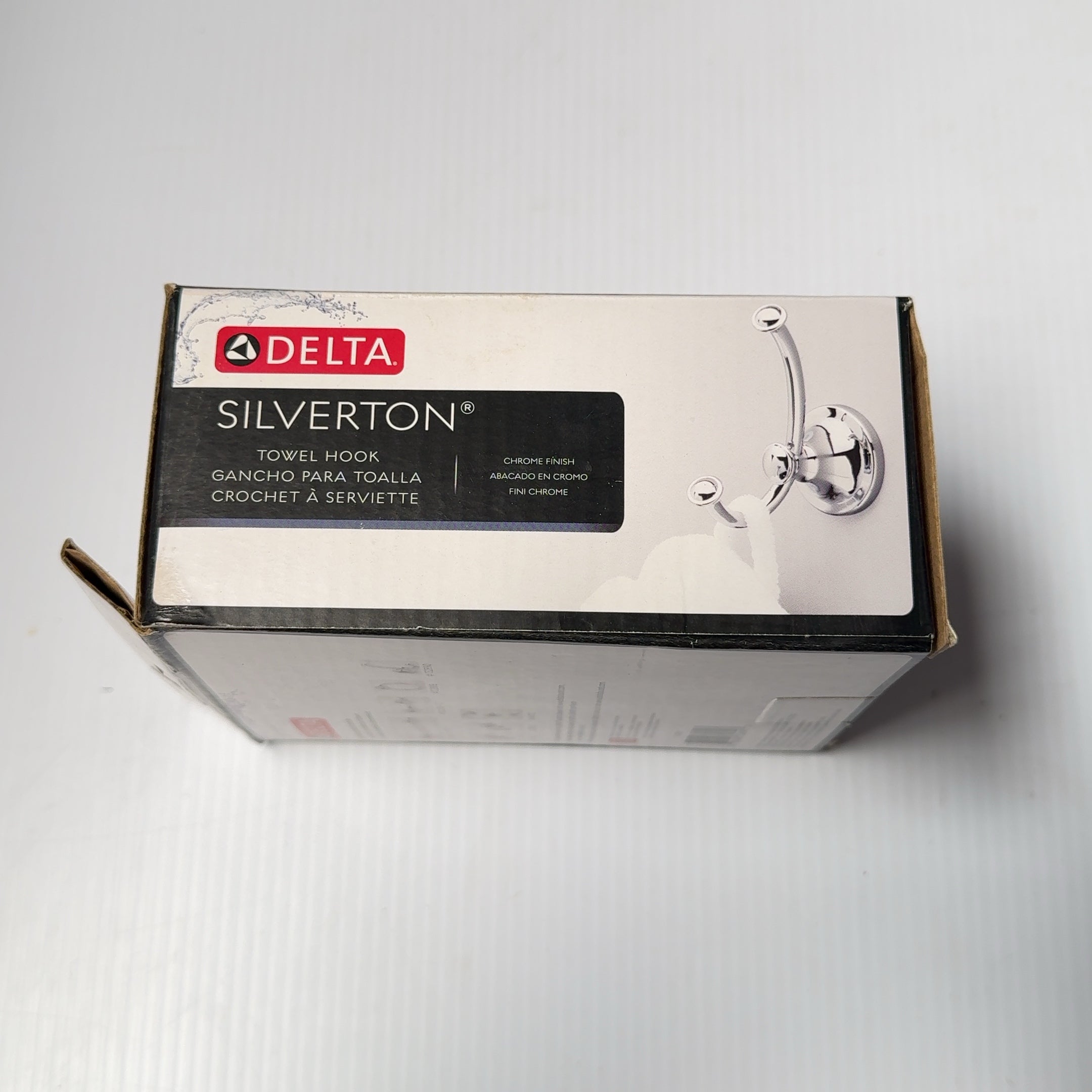 NEW! Delta Silverton Double Towel Hook Bath Hardware Accessory in Polished Chrome