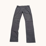 Hudson Byron Straight Leg Pants Mens 30 Charcoal Gray Stretch Twill Button Fly