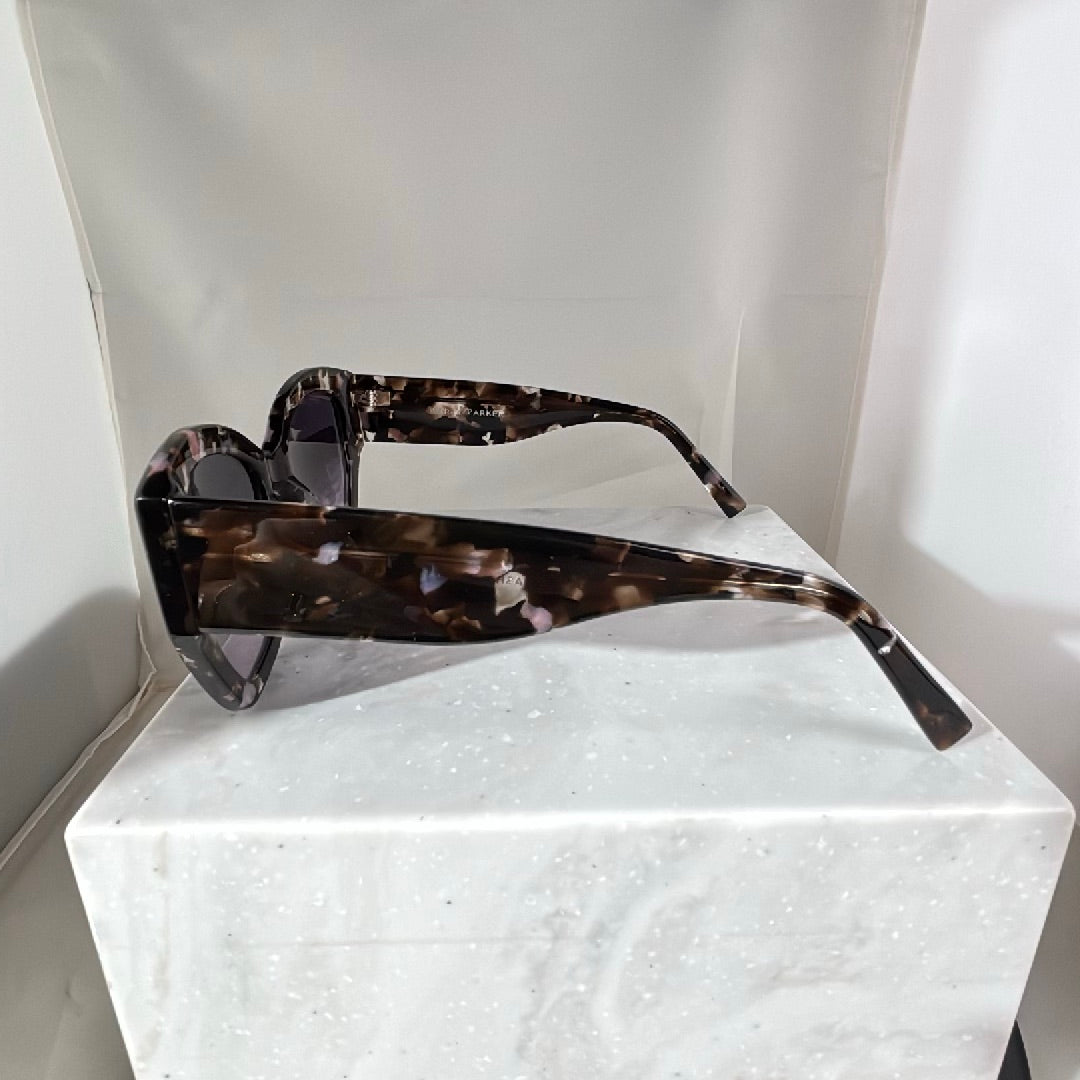 Warby Parker Masha Wide Sunglasses Black Currant Tortoise Cat Eye 52-19-140