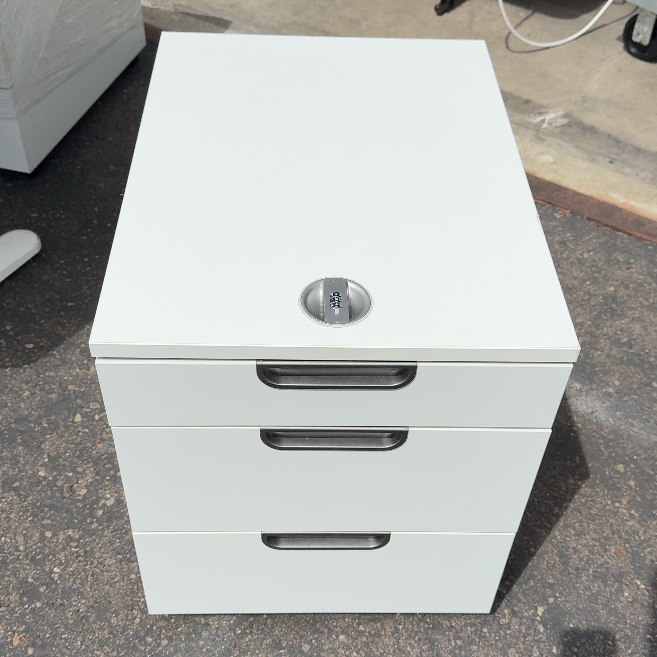 IKEA GALANT 3 - Drawer Unit On Casters White w/ Silver Hardware