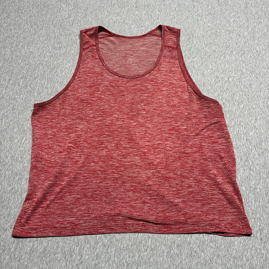 Lululemon Metal Vent Tech Tank Top Mens Red Heathered Space Dye Training Gym