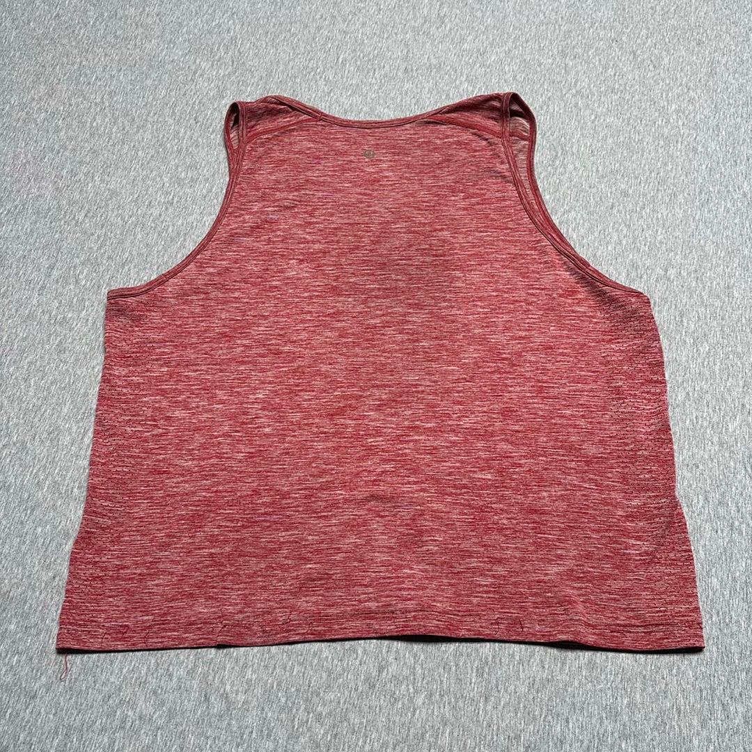 Lululemon Metal Vent Tech Tank Top Mens Red Heathered Space Dye Training Gym