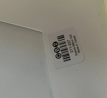 Set of 3 Crate & Barrel Hexagon Mirrors in White
