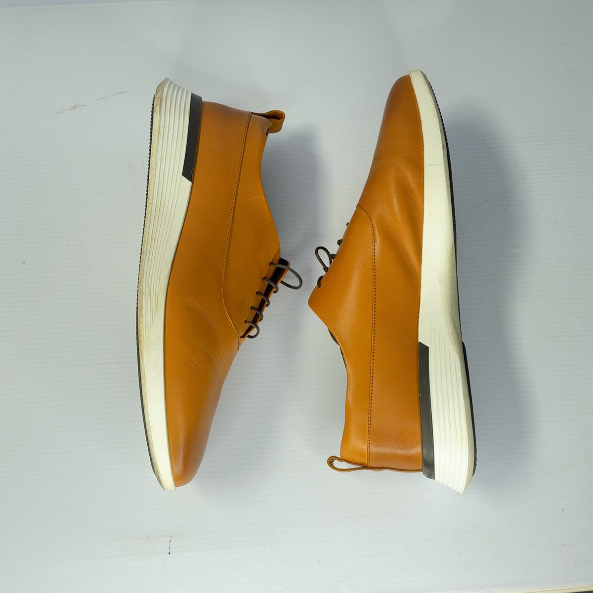 Wolf & Shepherd Crossover Derby Honey Brown Leather Shoes Mens 14 M Portugal