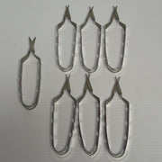 Lot of 6 Surgical Micro Spring Action Scissor Straight, Curved, Sharp Blade