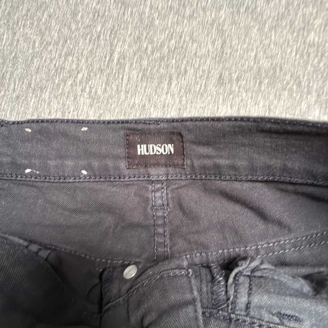 Hudson Byron Straight Leg Pants Mens 30 Charcoal Gray Stretch Twill Button Fly