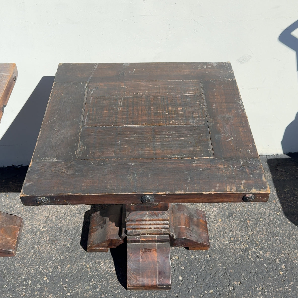 2 - Santa Fe End Tables Solid Wood 24" x 24" x 25"