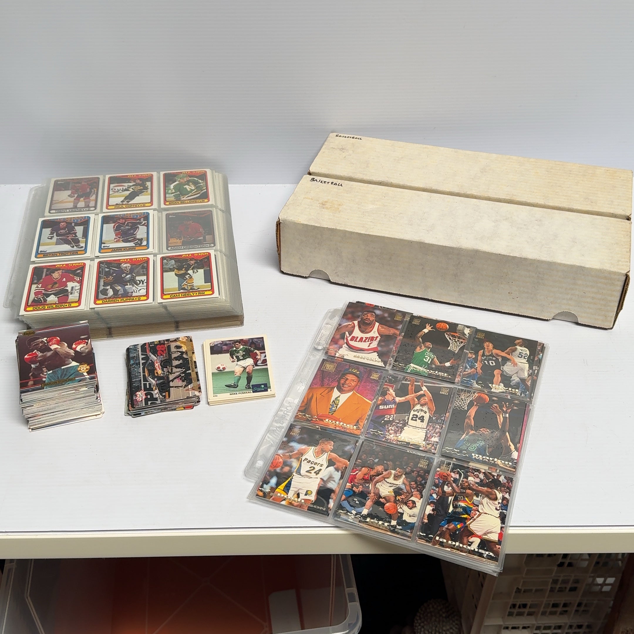 NBA Basketball, NHL Hockey, Boxing, Nascar, & Soccer Card Lot