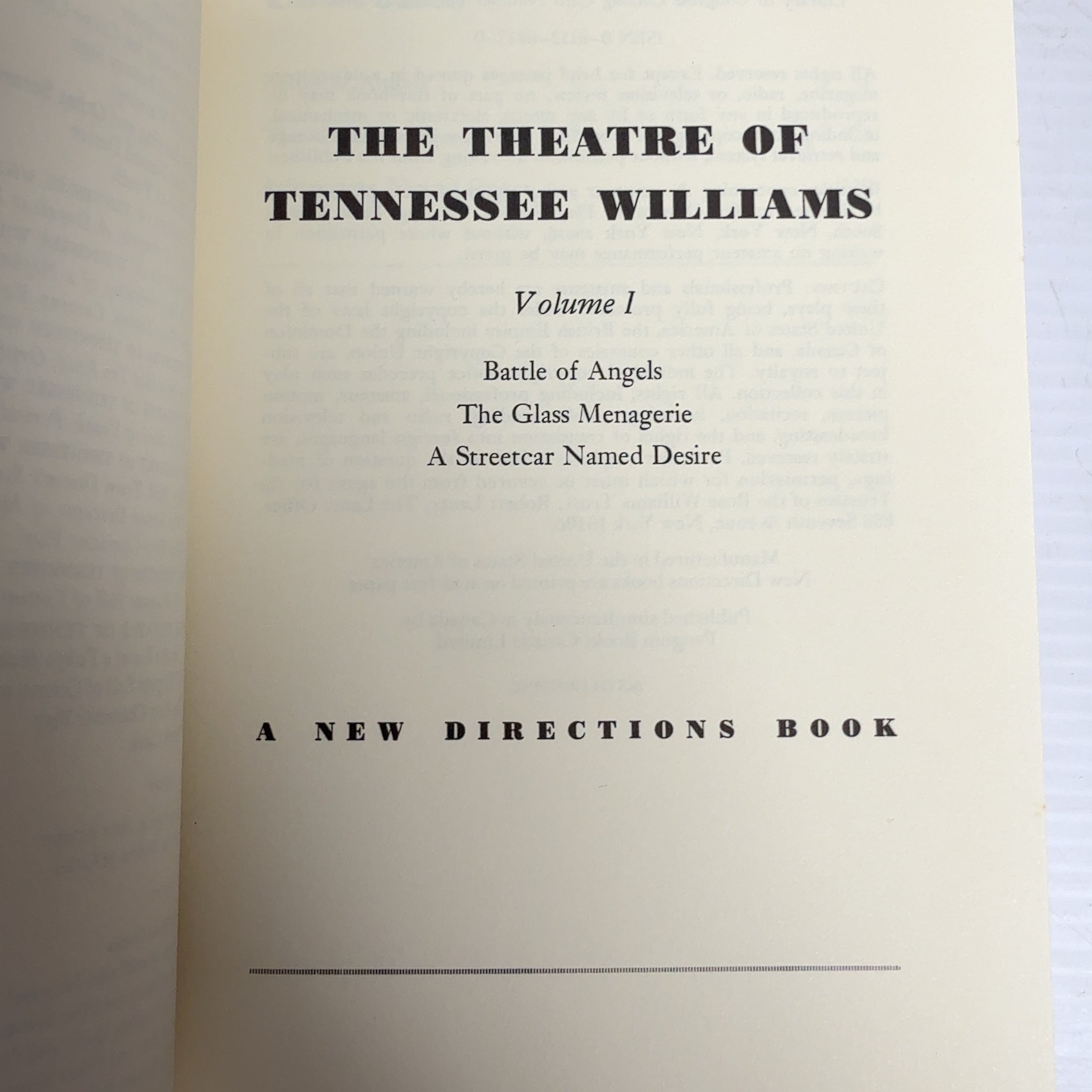The Theatre of Tennessee Williams Volumes 1-7 Hardcover Set New Directions Plays