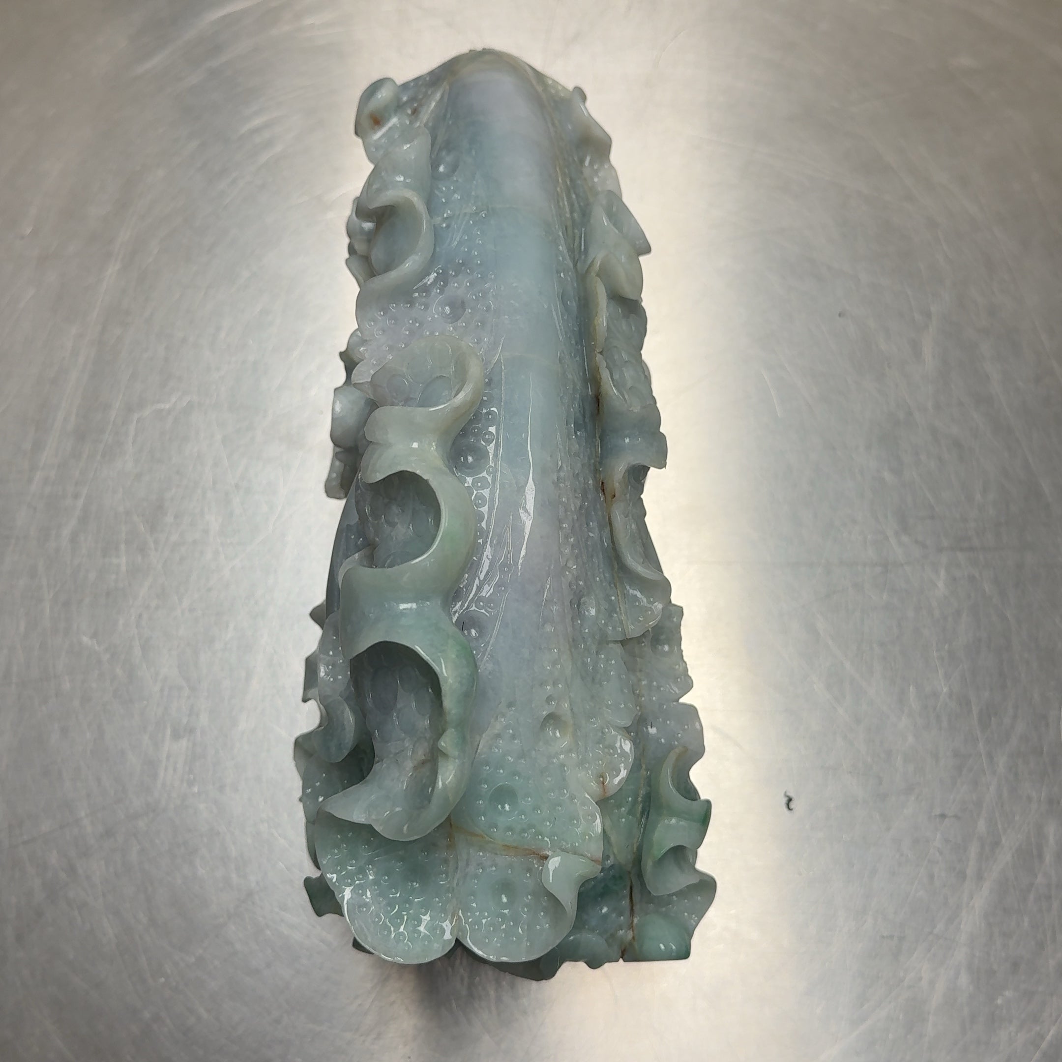 Large Chinese Carving Light Green White Jade Jadeite Sculpture 10 Pounds!