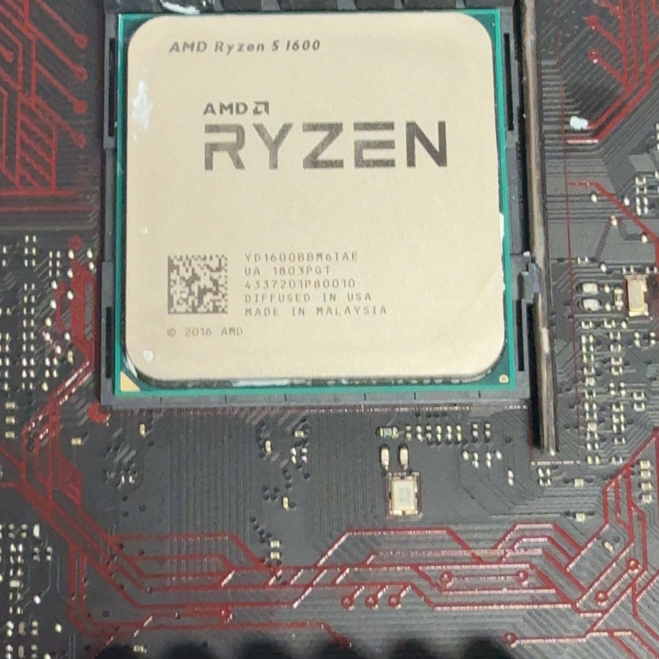 MSI B350M Gaming Pro Motherboard w/ AMD Ryzen 5 1600 3.2GHz CPU