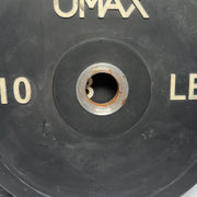 2 - UMAX 10 Pound Olympic Bumper Plates