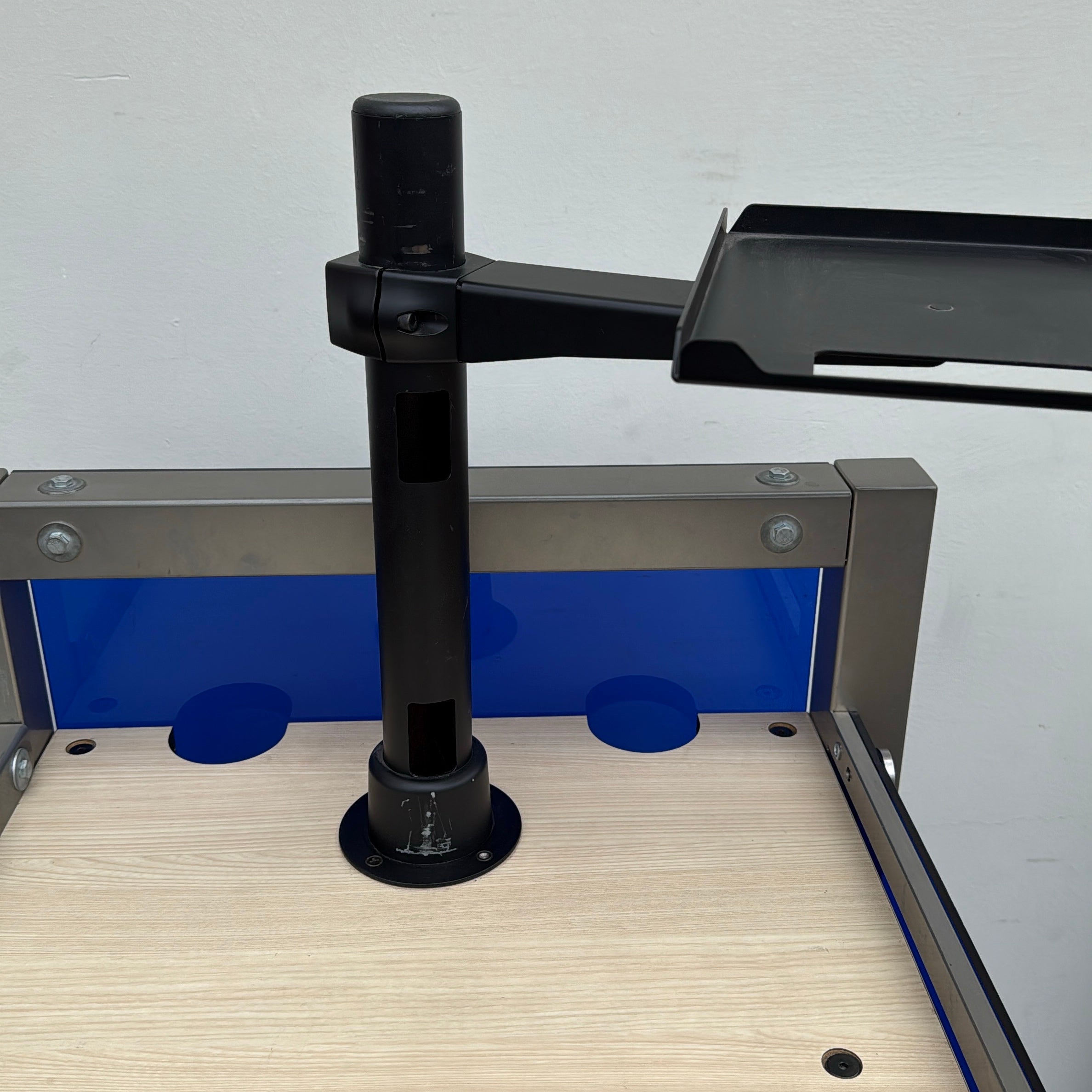 Custom Rolling Checkout Kiosk Steel, Wood, & Plexiglass