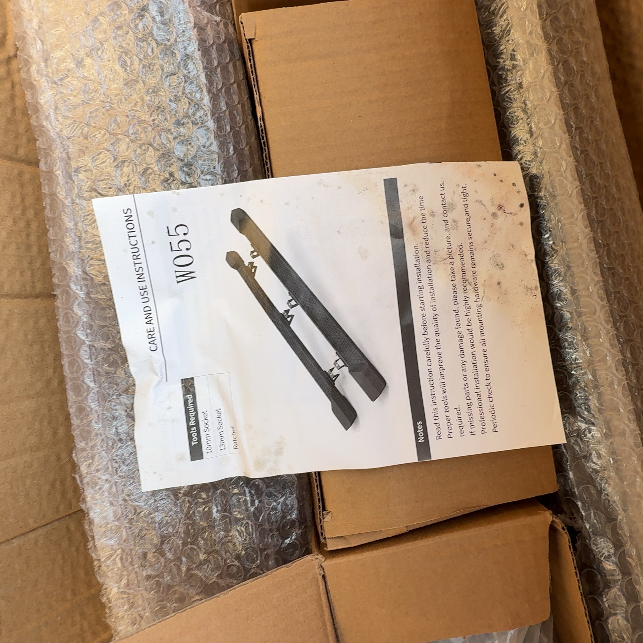 NIB 6 inch Running Boards / Side Steps 2018-2026 Jeep Wrangler JL 4 Door, 4xe, Black
