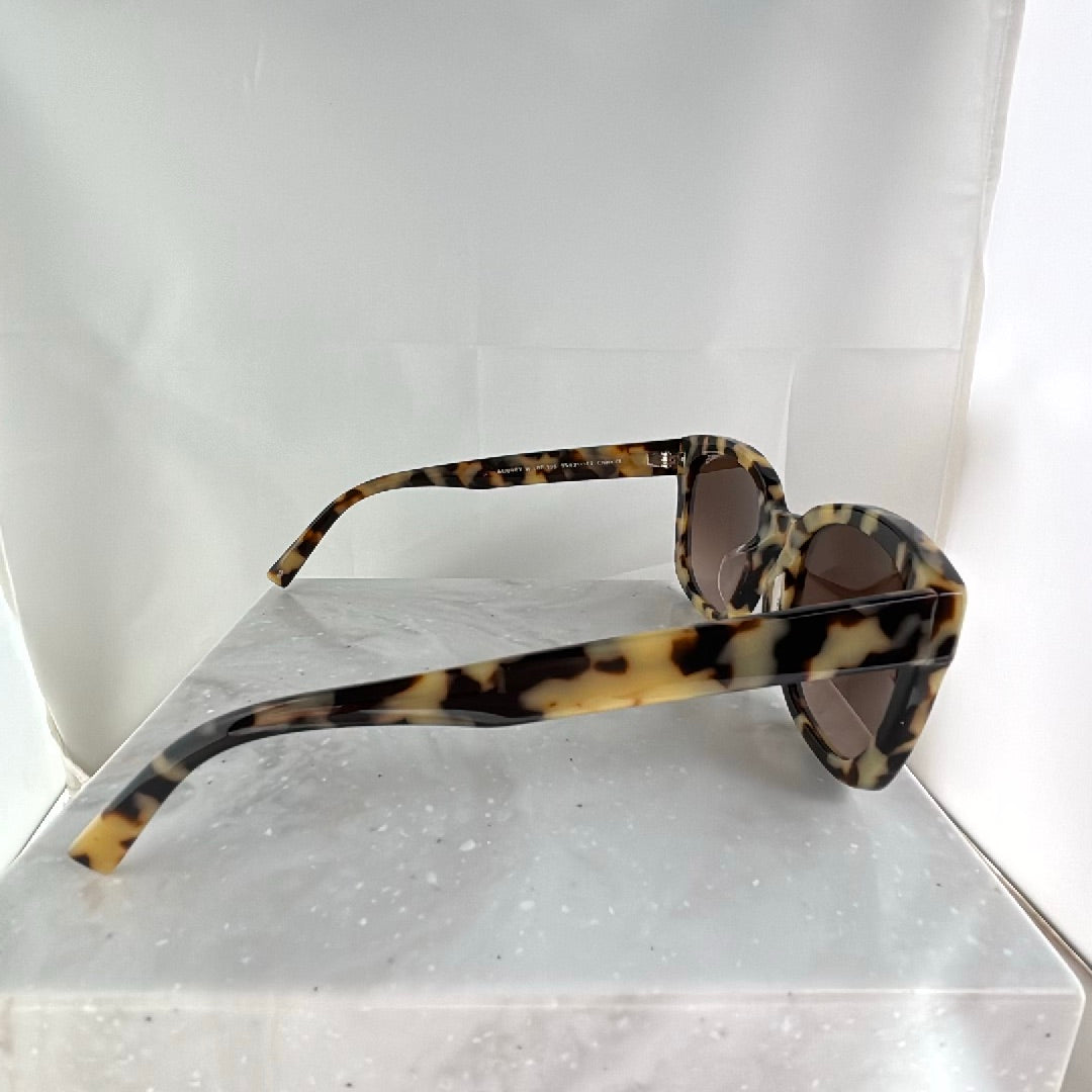 Warby Parker Aubrey Wide Sunglasses Tortoise Shell Brown Lenses 55-21-142