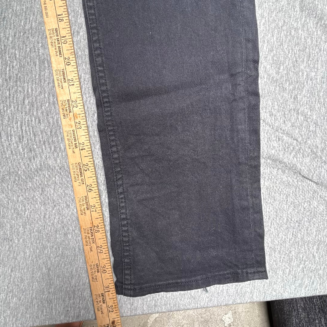 Hudson Byron Straight Leg Pants Mens 30 Charcoal Gray Stretch Twill Button Fly