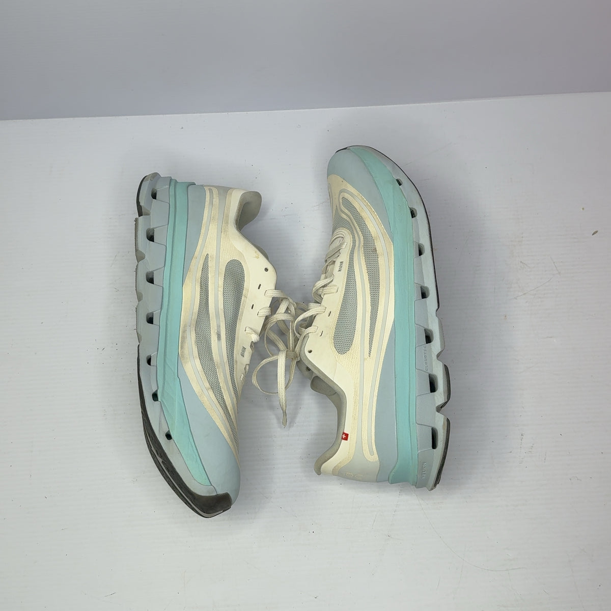 On Cloudflow 5 Mens Running Shoes Glacier Luminary Blue White Size 13