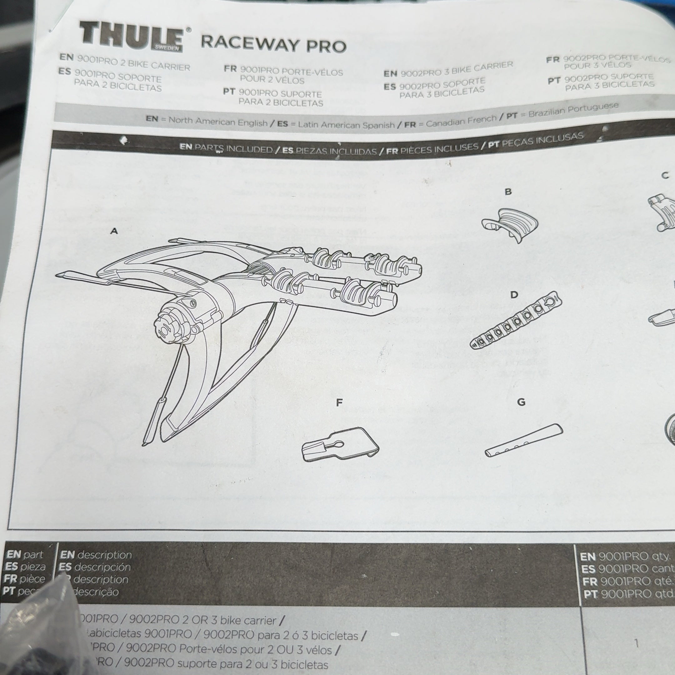 Thule Raceway Pro 3 - Bike Trunk - Mounted Bike Rack
