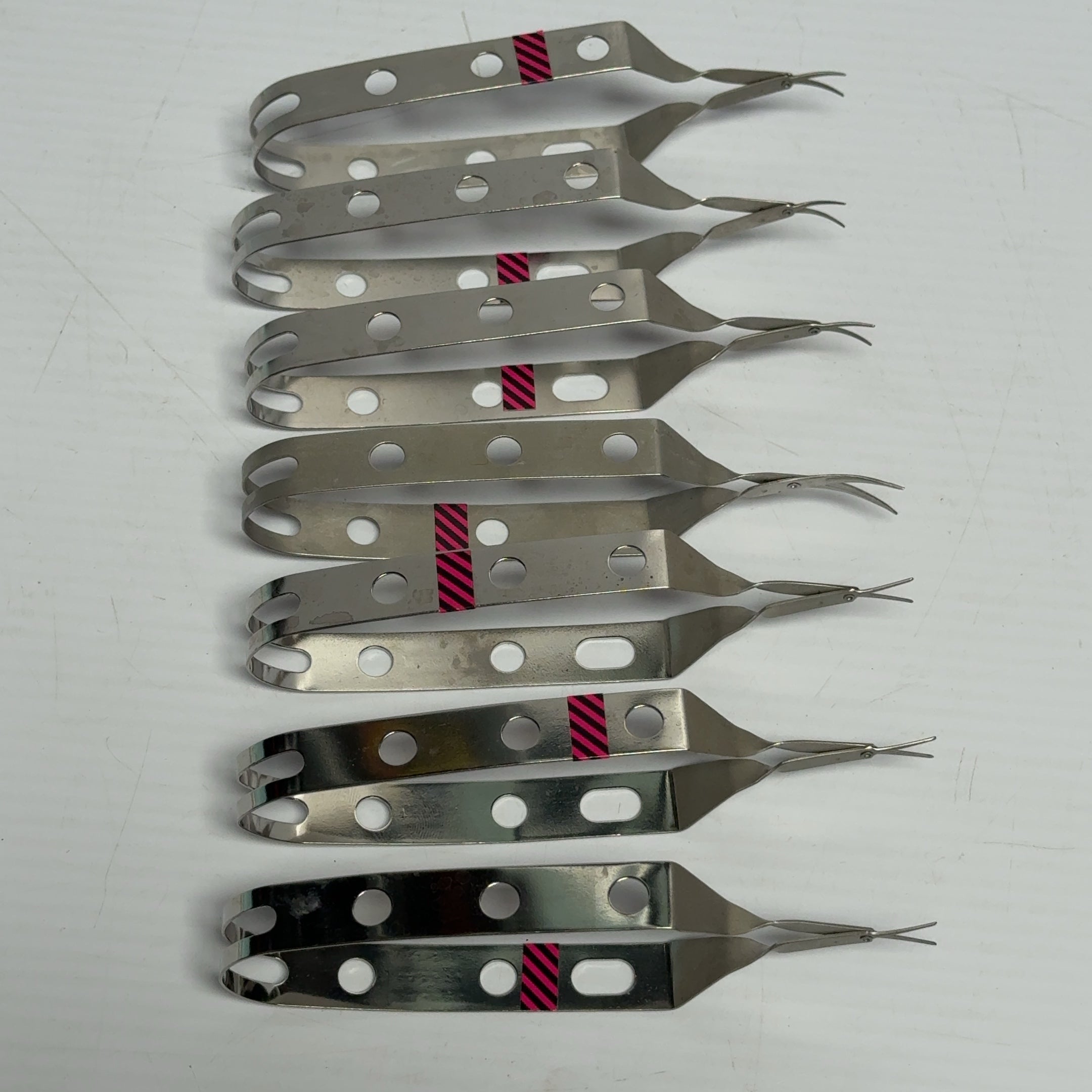 Lot of 6 Surgical Micro Spring Action Scissor Straight, Curved, Sharp Blade
