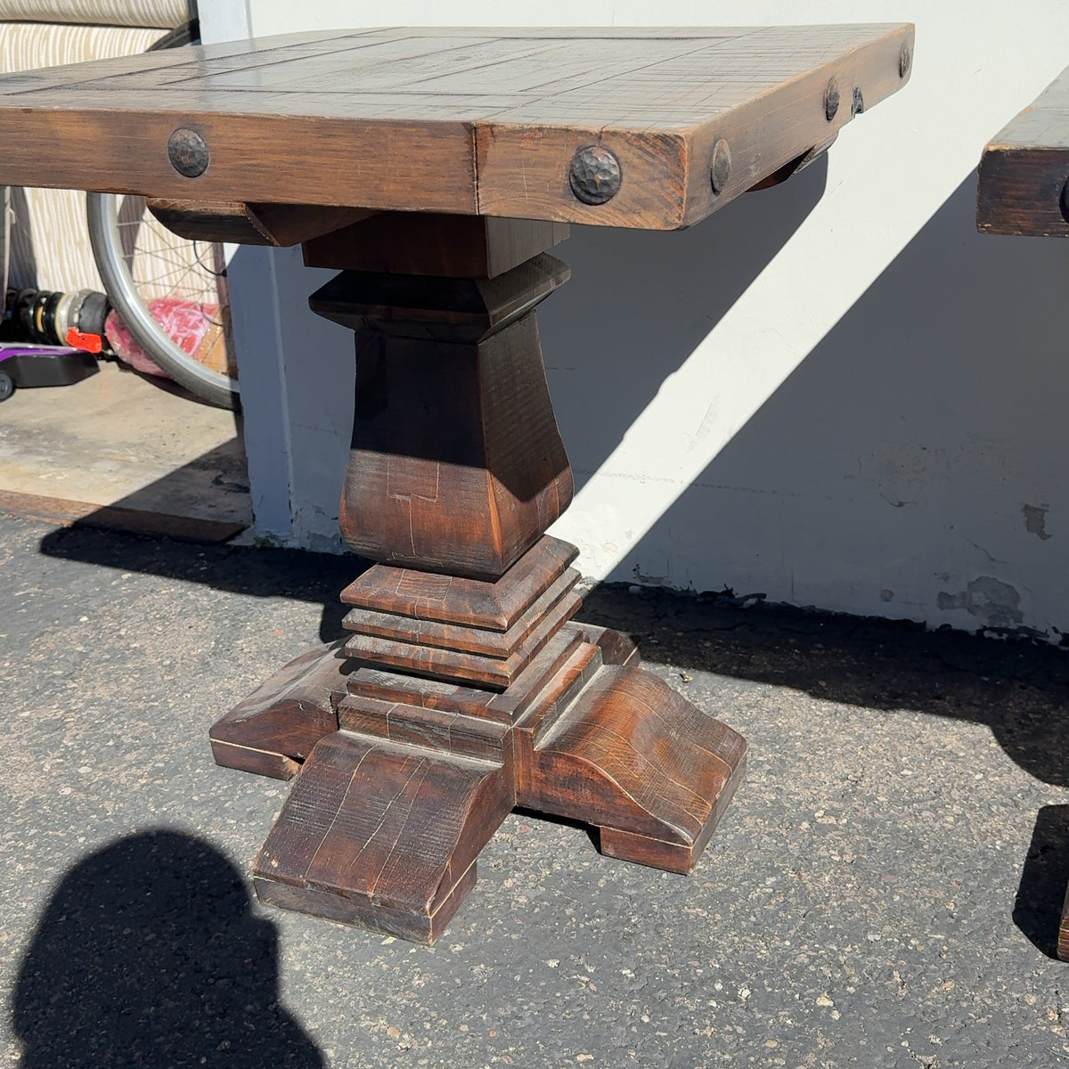2 - Santa Fe End Tables Solid Wood 24" x 24" x 25"