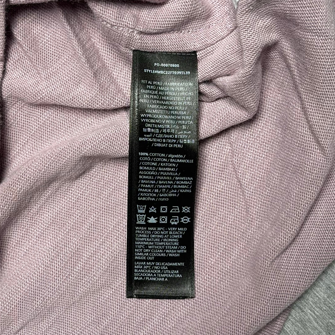 Rag & Bone Slub Cotton Short Sleeve Tee Mauve Lavender XL