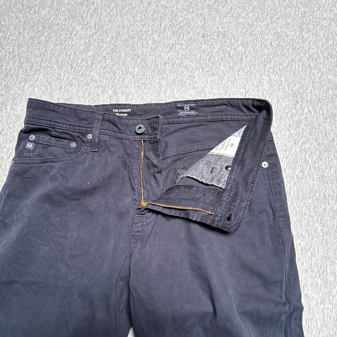 AG Adriano Goldschmied The Everett Slim Straight Pants Navy Blue 31x32
