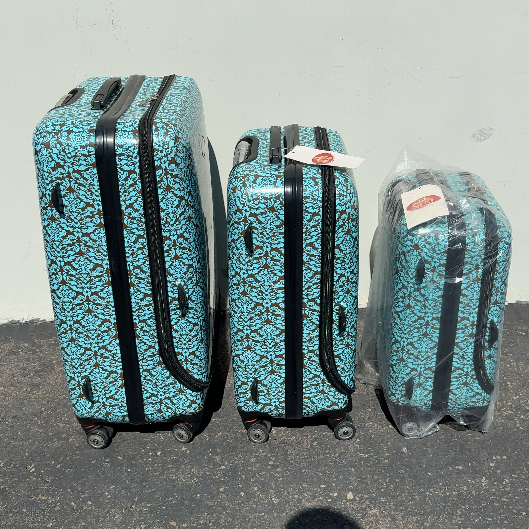 Nuki Front Accessible Luggage 3-Piece Lightweight Spinner Roller Set