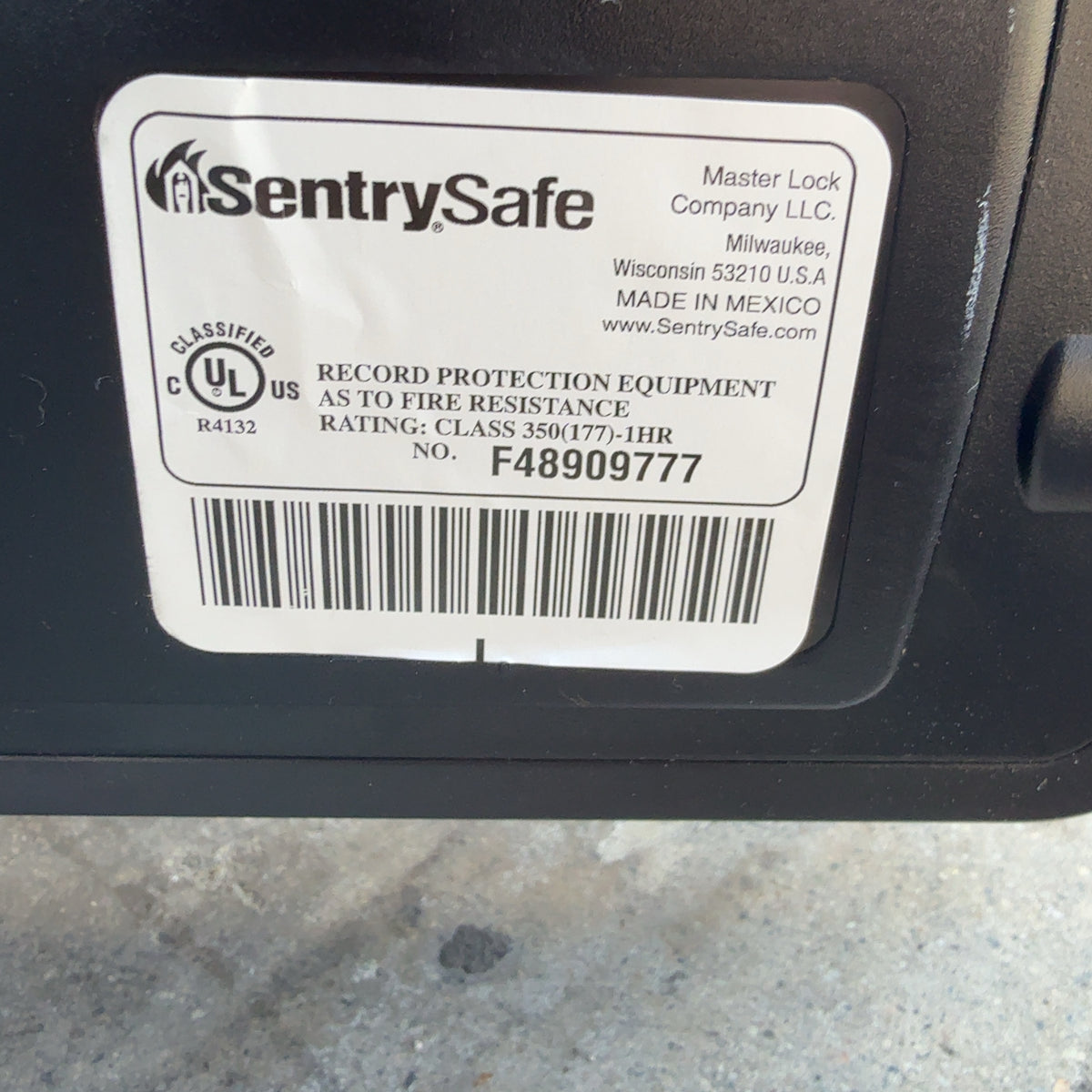 SentrySafe SFW123GDC Fire/Water Security Safe with Digital Keypad, 1.2 Cu-Ft., Steel Grey