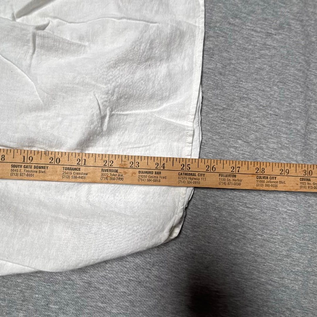 Madewell Womens White Linen Blend Short Sleeve Split Neck Popover Top Size S