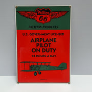 Vintage Boeing Phillips 66 Porcelain Sign Rare US Govt Airplane Pilot Gas Oil