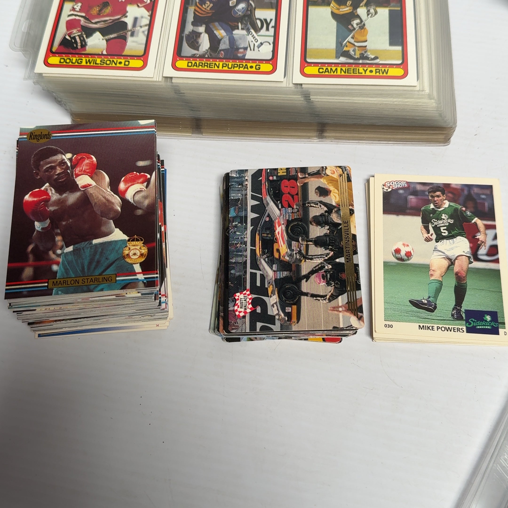 NBA Basketball, NHL Hockey, Boxing, Nascar, & Soccer Card Lot