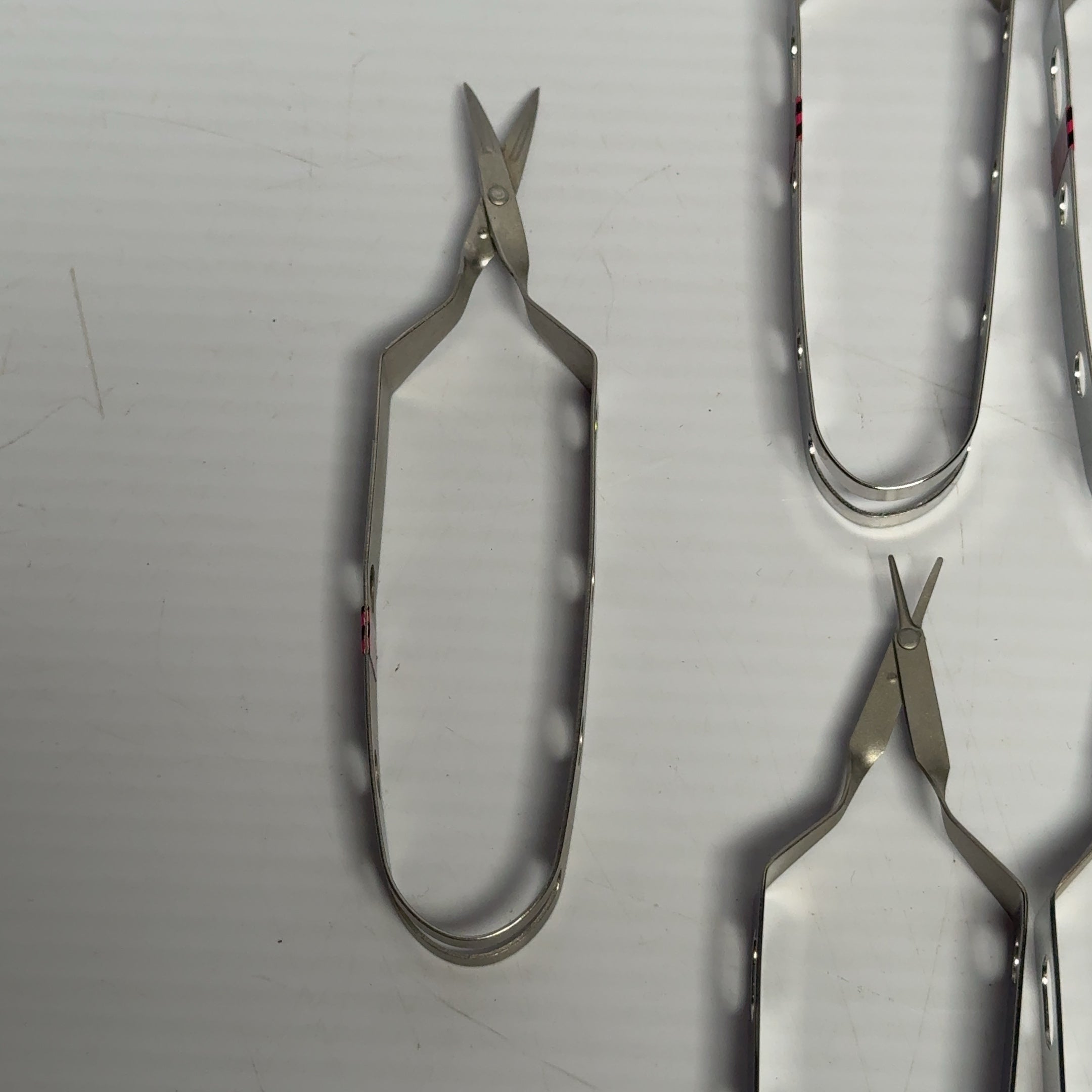 Lot of 6 Surgical Micro Spring Action Scissor Straight, Curved, Sharp Blade