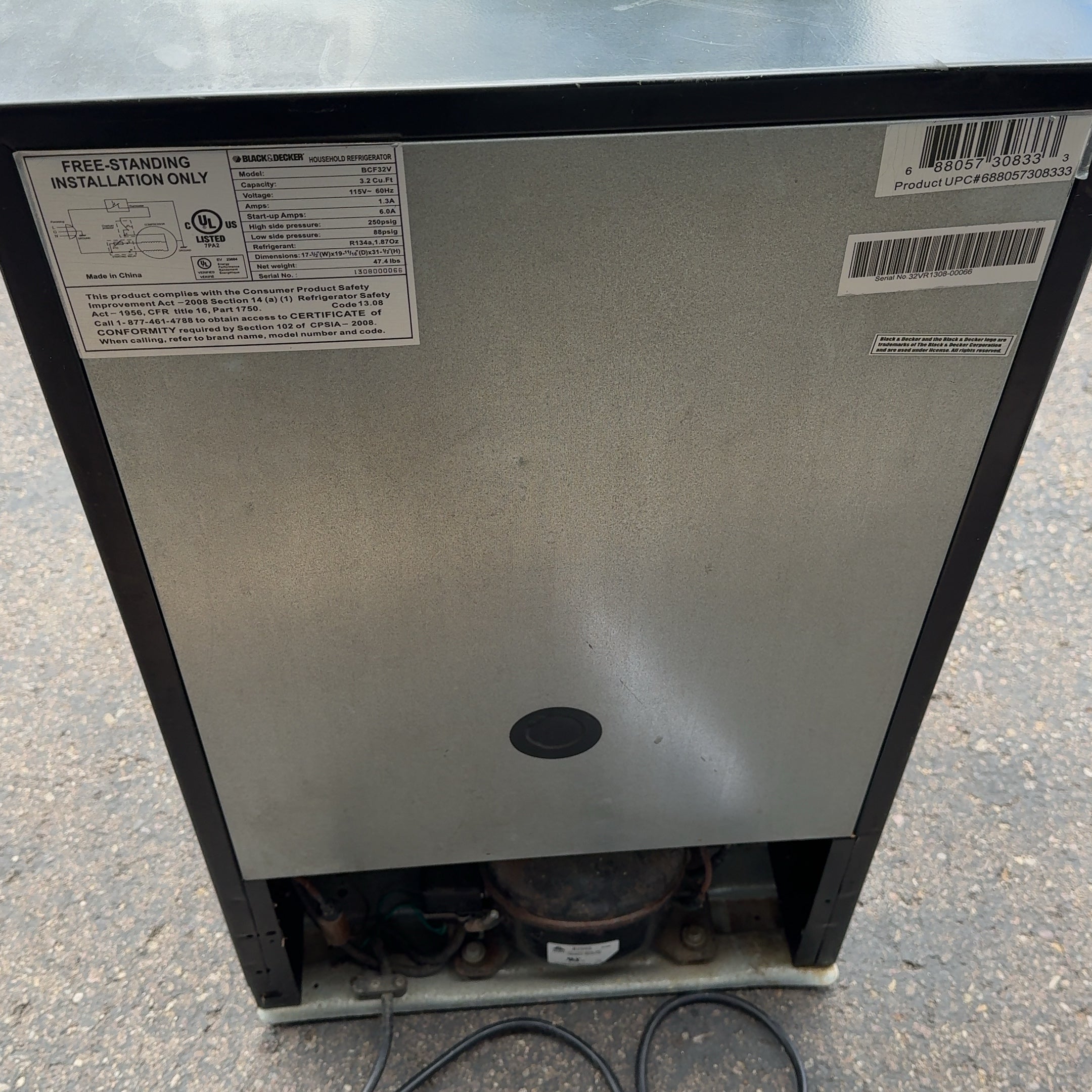 Black & Decker 3.2 Cu. Ft. Mini Fridge w/ Freezer