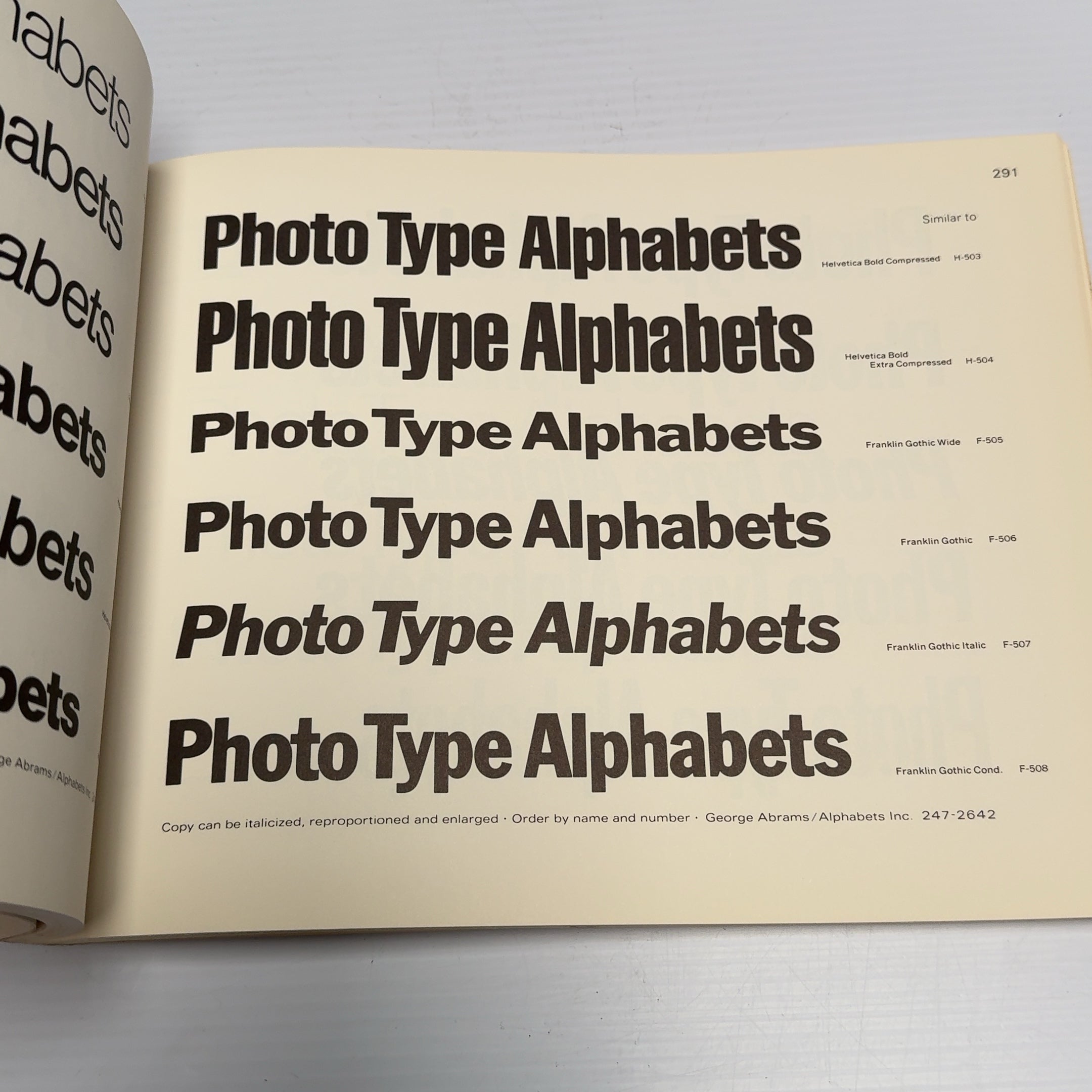 George Abrams - Alphabets Inc. Typography Design Book 1970 *RARE*
