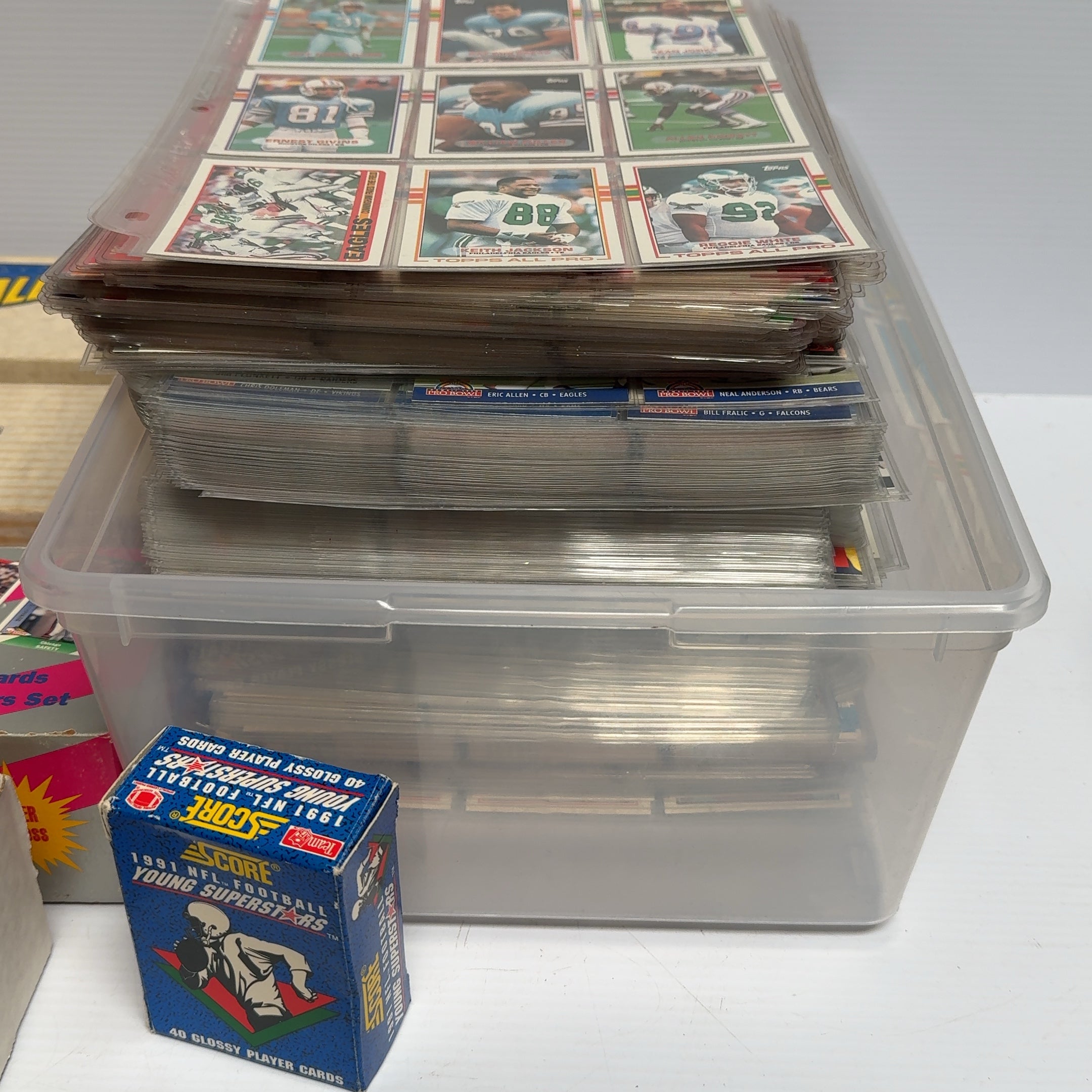 Huge Lot of NFL Football Cards Early 90's Mostly Fleer, Topps...