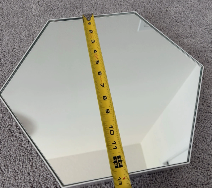 Set of 3 Crate & Barrel Hexagon Mirrors in White