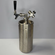 Mini Stainless Steel Beer Keg, Portable Home Dispenser System